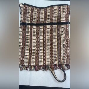 Multicolor Woven Fringe Bag